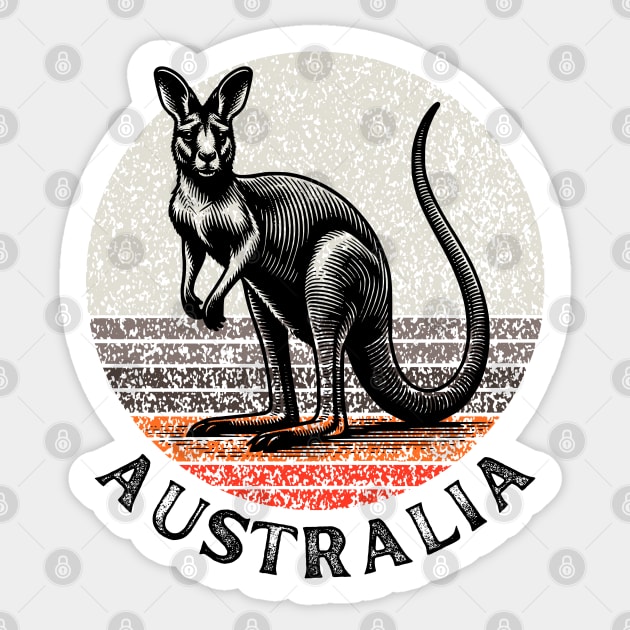 Australia Kangaroo Sticker by Timeless Chaos
